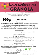 Load image into Gallery viewer, Tahini, cardamom and rose GRANOLA