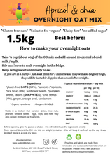 Load image into Gallery viewer, Apricot and chia OVERNIGHT OATS