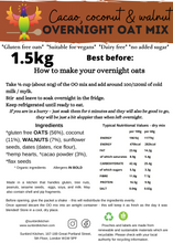 Load image into Gallery viewer, Cacao, coconut and walnut OVERNIGHT OATS