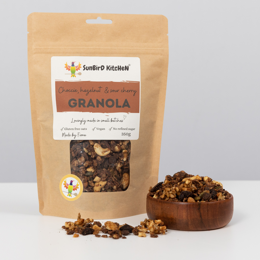 Choccie, hazelnut and sour cherry GRANOLA