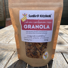 Load image into Gallery viewer, Tahini, cardamom and rose GRANOLA
